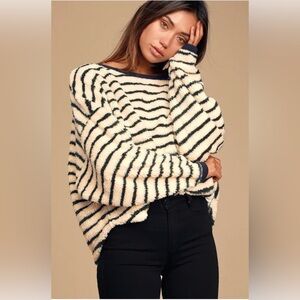 NWT Free People Breton Striped Pullover, size M
